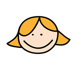 cute kid drawing isolated icon vector illustration design