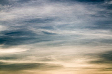 colorful dramatic sky with cloud at sunset