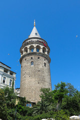 Obraz premium Galata Tower taken in Istanbul, Turkey