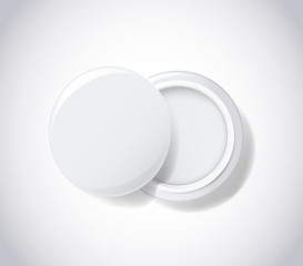 Package empty cream pot.  Cosmetic package for skin face care. T