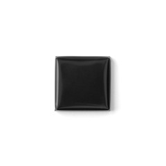 Blank Paper package for single square chocolate piece top view isolated on white background. Packaging template mockup collection. With clipping Path included.