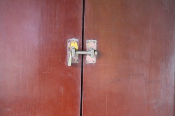 wood door lock