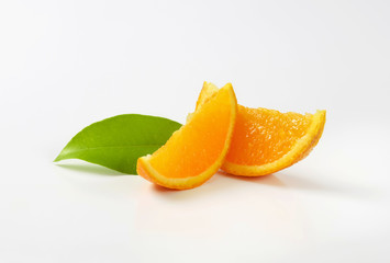 Fototapeta na wymiar Fresh orange wedges