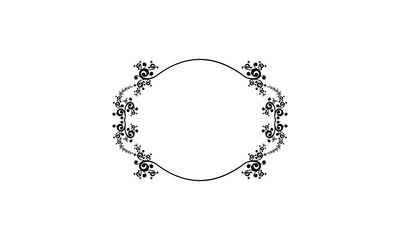 silhouette floral frame © wodeol99