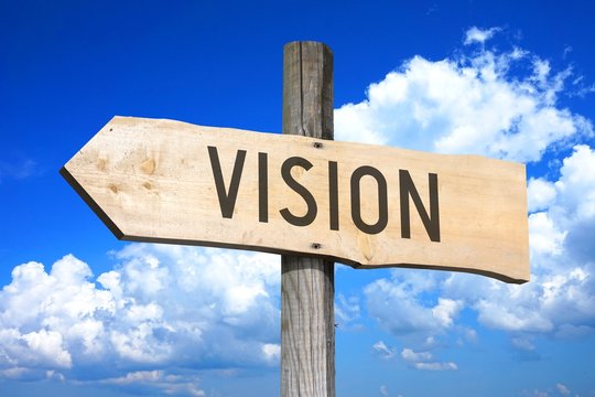 Vision - wooden signpost