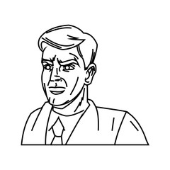 Man cartoon icon. Male avatar person people and human theme. Isolated design. Vector illustration