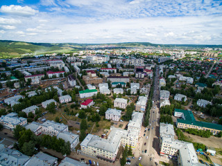 Obraz premium Oktyabrsky city, aerial view. Bashkortostan