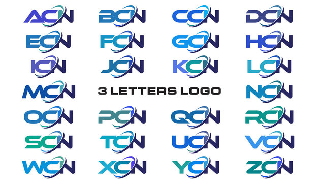3 letters modern generic swoosh logo ACN, BCN, CCN, DCN, ECN, FCN, GCN, HCN, ICN, JCN, KCN, LCN, MCN, NCN, OCN, PCN, QCN, RCN, SCN, TCN, UCN, VCN, WCN, XCN, YCN, ZCN, 