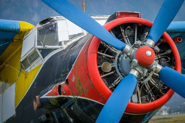 Old abandoned propeller plane
