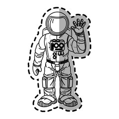 Astronaut cartoon icon. Spaceman cosmonaut pilot space and science theme. Isolated design. Vector illustration