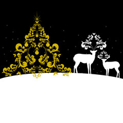 Christmas deer, holiday