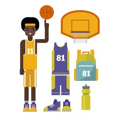 Basketball vector set.