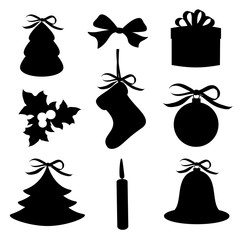 Christmas elements, set