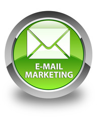 E-mail marketing glossy green round button