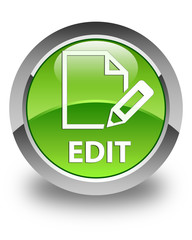 Edit glossy green round button