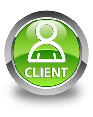 Client (member icon) glossy green round button
