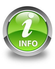 Info glossy green round button
