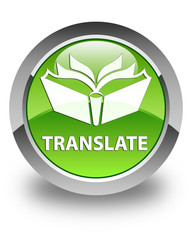 Translate glossy green round button