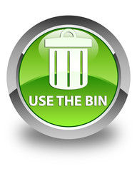Use the bin (trash icon) glossy green round button