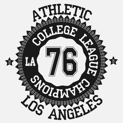 T-shirt graphic design Los Angeles, Emblem California