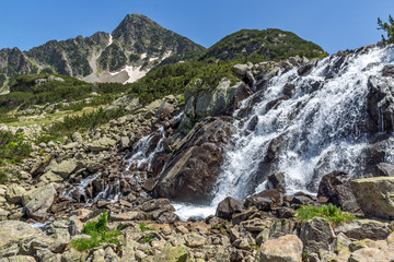 Amazing view of Fish lakes and Sivrya peak, Pirin Mountain, Bulgaria