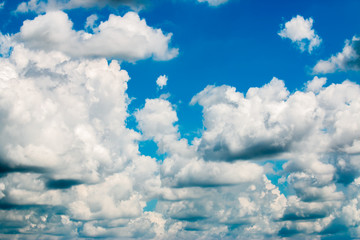colorful dramatic sky with cloud at sunset