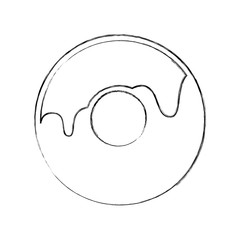 sweet donut delicious isolated icon vector illustration design