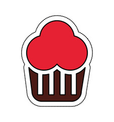 delicious sweet cake icon vector illustration design