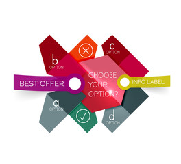 Business geometric infographic banner templates