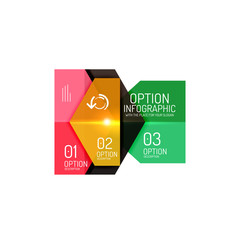 Paper geometric abstract infographic layouts