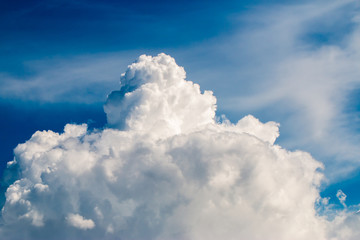 colorful dramatic sky with cloud at sunset