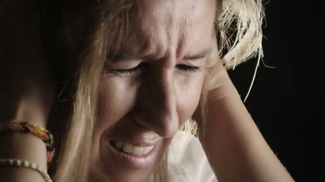 desperate woman crying: desperation, problems, suicide, loneliness