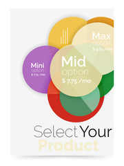 Circle business brochure template with options