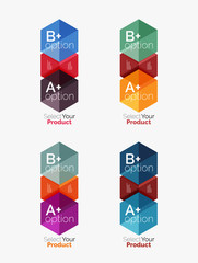 Set of infographic templates with text and options