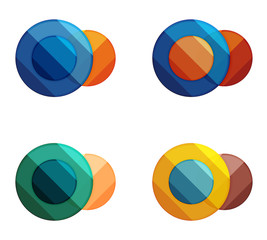 Vector circle banners