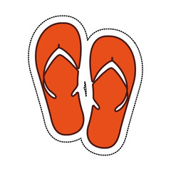 flip flops isolated icon vector illustration design