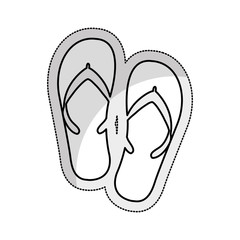flip flops isolated icon vector illustration design