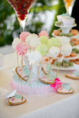 wedding candy bar outdoors