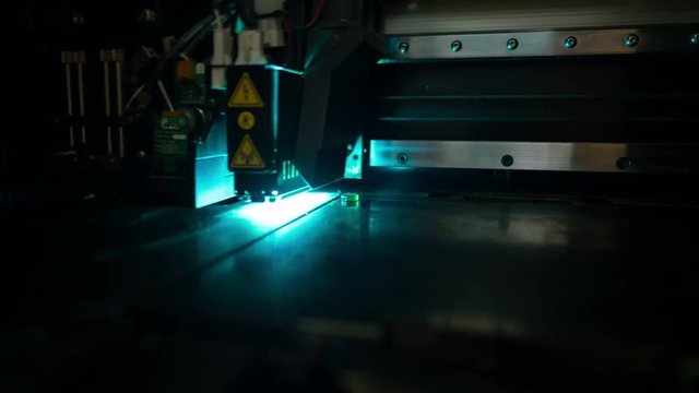 3D printer during printing operation