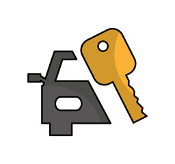 key car isolated icon vector illustration design