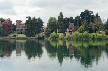 Fototapeta premium Lake Maggiore Italy reflections