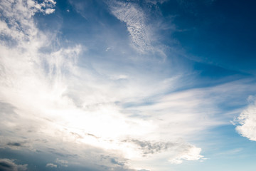 Obraz premium colorful dramatic sky with cloud at sunset