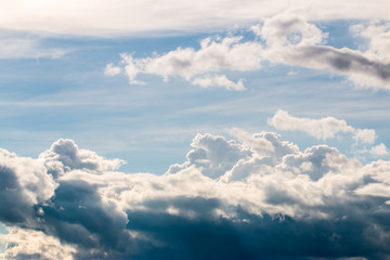 colorful dramatic sky with cloud at sunset