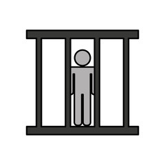 prisoner avatar silhouette icon vector illustration design
