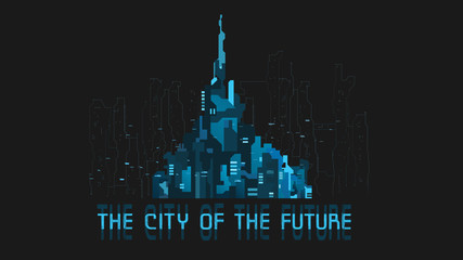 Banner futuristic city