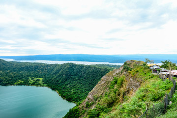 Obraz na płótnie Canvas Scenic view of Taal Volcano, Philippines, the smallest volcano in the world