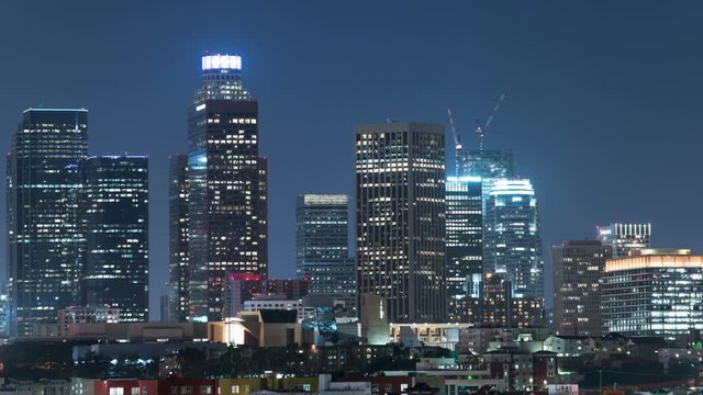- Los Angeles Skyline 22 Downtown Night Time Lapse