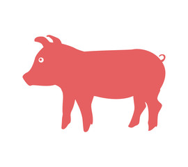 pig animal farm isolated icon vector illustration design