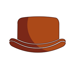 hipster style hat accessory isolated icon vector illustration design