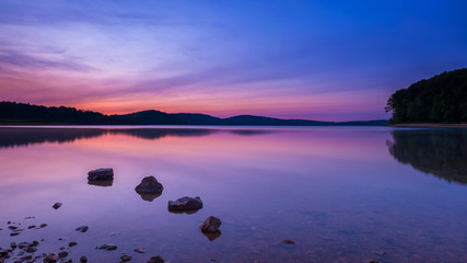 Serene sunrise at Round Valley New Jersey 